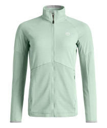 Mikina ORTOVOX Fleece Light Grid Jacket Women's Green Acid